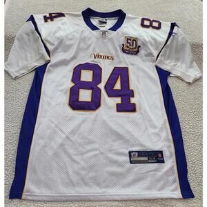 Vntg Reebok RARE Authentic Randy Moss #84 MINNESOTA VIKINGS 50 SEASON Jersey 54